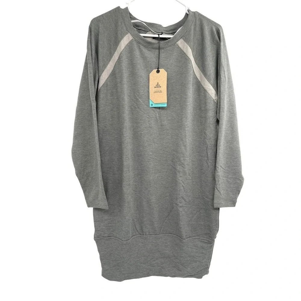 New Prana Rosie Dress Pockets Ashy Grey Size XS